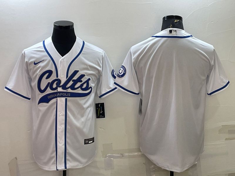 Men Indianapolis Colts Blank White 2022 Nike Co branded NFL Jerseys->san francisco 49ers->NFL Jersey